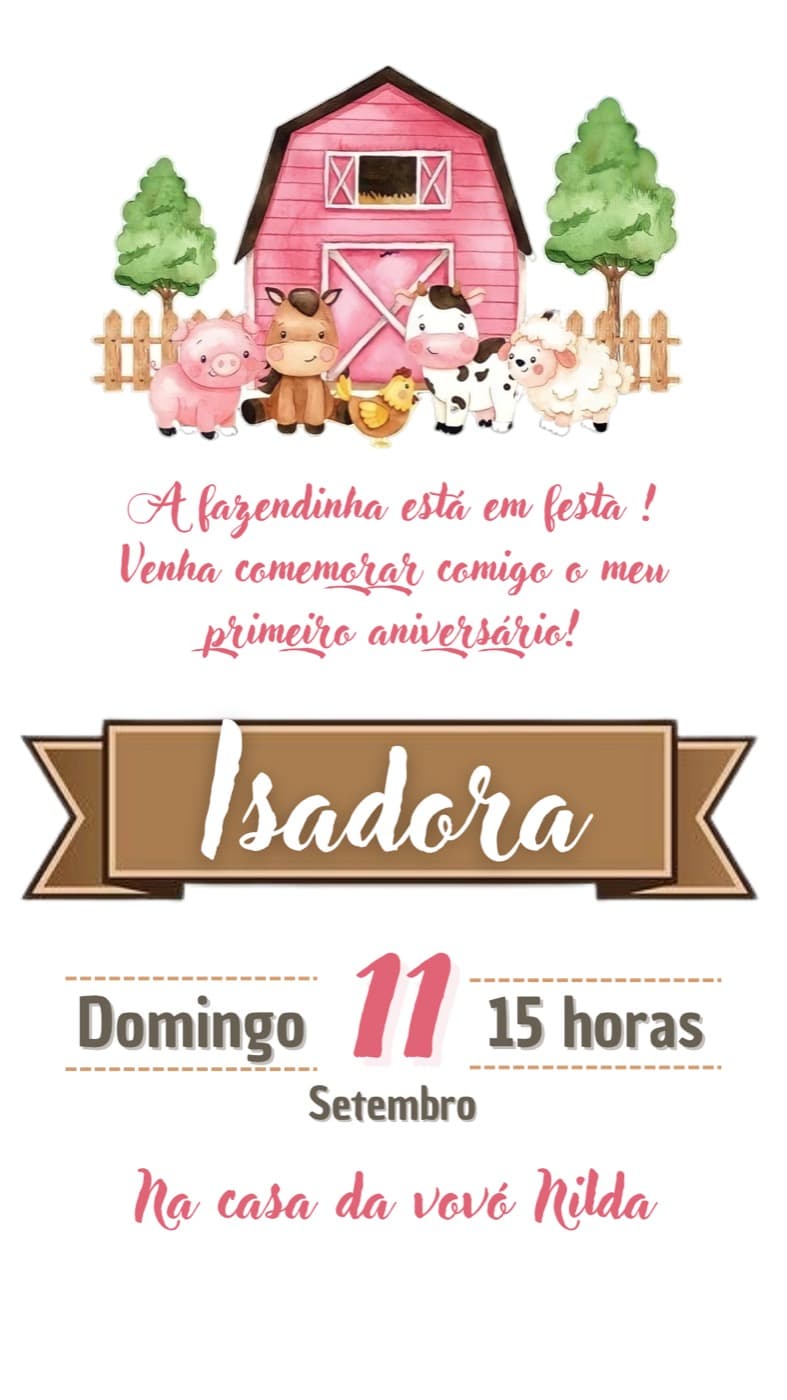 Invitación · Niños — Cumpleaños en la granja — Eden